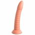 Dillio Wild Thing - zuignap geribbeld dildo (19cm) - oranje