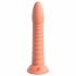 Dillio Wild Thing - zuignap geribbeld dildo (19cm) - oranje