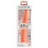 Dillio Wild Thing - zuignap geribbeld dildo (19cm) - oranje