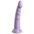 Dillio Slim Zeven - zuignapstimulatie dildo (20cm) - paars