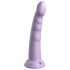 Dillio Slim Zeven - zuignapstimulatie dildo (20cm) - paars