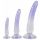 Kristal Helder - anale trainer dildo set - 3st (transparant-blauw)