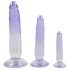 Kristal Helder - anale trainer dildo set - 3st (transparant-blauw)