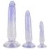 Kristal Helder - anale trainer dildo set - 3st (transparant-blauw)