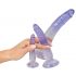 Kristal Helder - anale trainer dildo set - 3st (transparant-blauw)