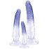 Kristal Helder - anale trainer dildo set - 3st (transparant-blauw)