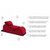 Liberator Esse Lounger - verstelbare seks sofa - 3-delig (bordeaux)