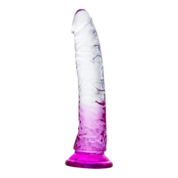 Lonely Lance - zuignap dildo (paars-doorzichtig)