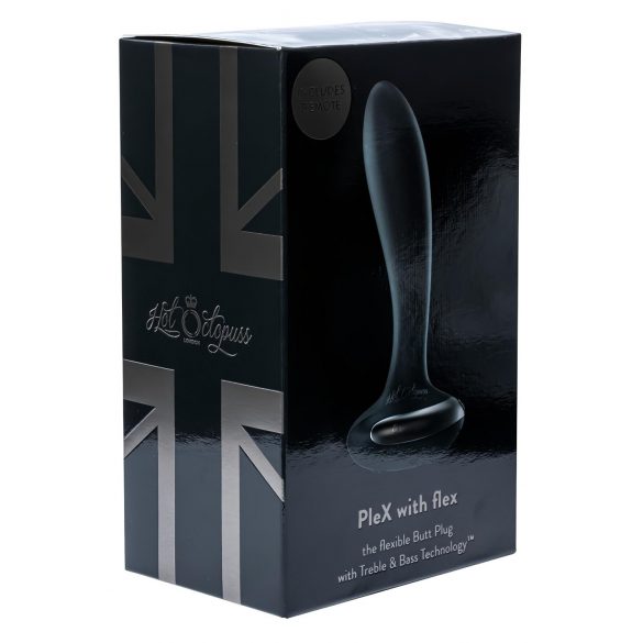 HOT Octopuss PleX met flex - oplaadbare, draadloze anale vibrator (zwart)