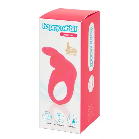 HappyRabbit Cock - vibrerende penisring (roze)