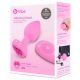 b-vibe hart - oplaadbare, draadloze anale vibrator (roze)