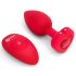 b-vibe hart - oplaadbare, draadloze anale vibrator (rood)