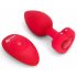 b-vibe heart - oplaadbare, draadloze anale vibrator (rood)