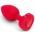 b-vibe heart - oplaadbare, draadloze anale vibrator (rood)