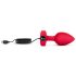 b-vibe hart - oplaadbare, draadloze anale vibrator (rood)