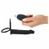 Black Velvets Dubbele F - strap-on anaal vibrator (zwart)