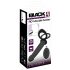 Black Velvets Dubbele F - strap-on anaal vibrator (zwart)