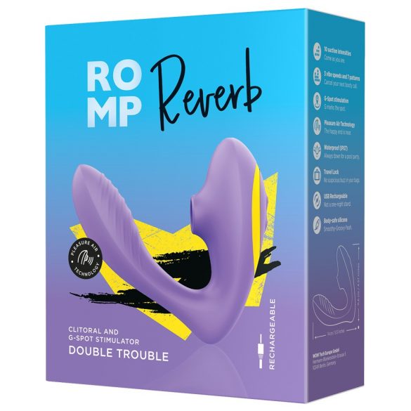 ROMP Reverb - luchtgolven 2in1 G-punt vibrator (paars)