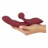 Javida 2 Functies Konijn - oplaadbare clitoris vibrator (rood)