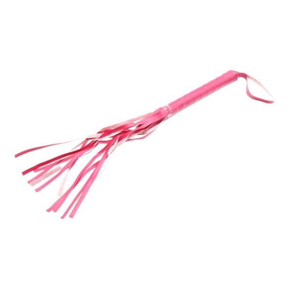 Synthetische leren zweep - roze (42cm)