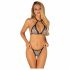 Obsessieve Xenita - doorzichtige beugel bh set (grijs) - L/XL