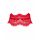 Obsessive Bergamore - kanten halsband met ketting (rood) S-L