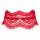 Obsessive Bergamore - kanten halsband met ketting (rood) S-L