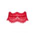 Obsessive Bergamore - kanten halsband met ketting (rood) S-L