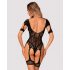 Obsessive - opengewerkte fishnet body (zwart) (S-L)