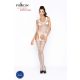 Passion BS038 - zigzag patroon net set (wit) - S-L