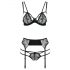 Passion Floris - lingerie set (zwart) - L/XL