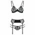 Passion Floris - lingerie set (zwart)