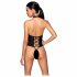 Passion Nancy - Open kruisling body (zwart) - L/XL