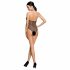 Passion BS087 - doorzichtige net bodysuit (zwart) - S-L