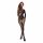 Passion BS107 - bloemenprint net catsuit (zwart) - S-L