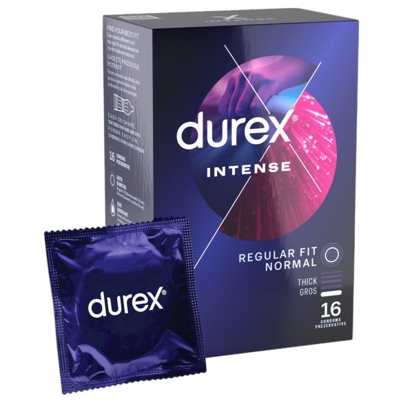 Durex Intense - geribbeld en gespikkeld condoom (16 stuks)