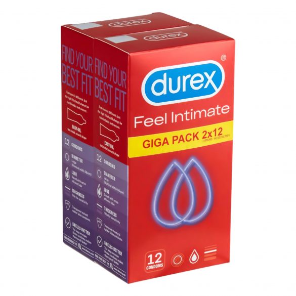 Durex Feel Intimate - dunne condoompakket (2x12 stuks)