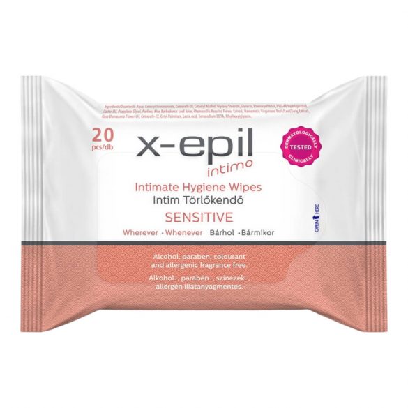 X-Epil Intimo Gevoelig - intieme doekjes (20 st.)