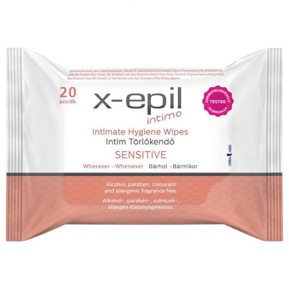 X-Epil Intimo Sensitive - intieme doekjes (20 stuks)