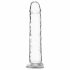 Verslaving Crystal - dildo met voet (doorzichtig) - 18cm