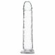 Verslaving Crystal - dildo met voet (doorzichtig) - 18cm