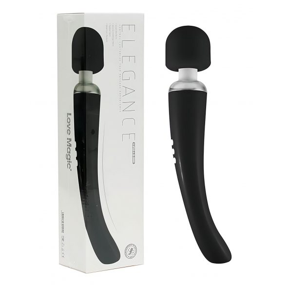 Love Magic Elegance Toverstokje - oplaadbare, massager vibrator (zwart)