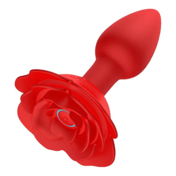 Alleenstaande Roos Plug - oplaadbare, draadloze anale vibrator (rood)