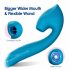 Vibeconnect - waterdichte G-spot vibrator en clitorisstimulator (blauw)