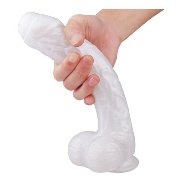 Sex HD Martin - zuignap, realistische dildo met ballen (wit)