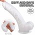 Sex HD Martin - zuignap, realistische dildo met ballen (wit)