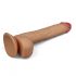 Lovetoy King-Sized - zuignap, realistisch met balzak dildo - 25cm (natuur)