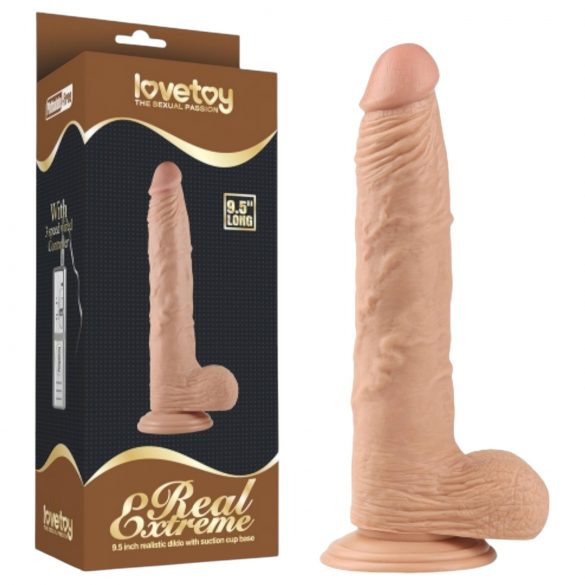 Lovetoy Réal Extrême - gode ventouse - 24 cm