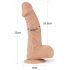 Lovetoy Real Extreme - Dildo réaliste avec ventouse et testicules - 23 cm (naturel)