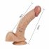 Lovetoy Real Extreme - G-spot dildo met zuignap en ballen - 21cm (natuurlijk)